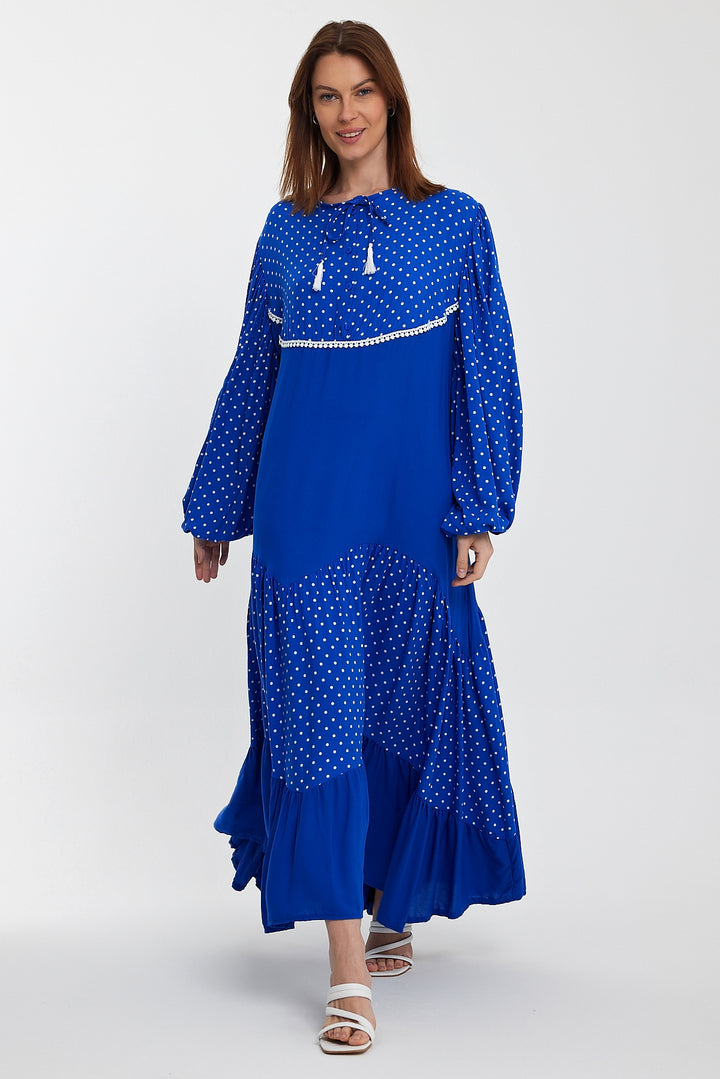 (4P. PACK) Polka Breeze Maxi Dress