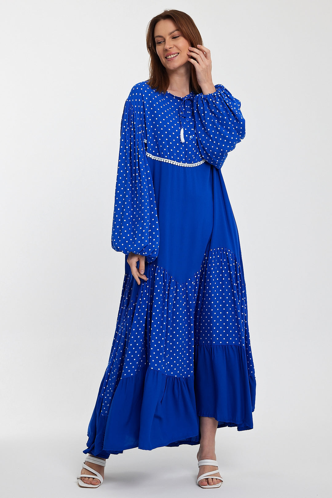 (4P. PACK) Polka Breeze Maxi Dress