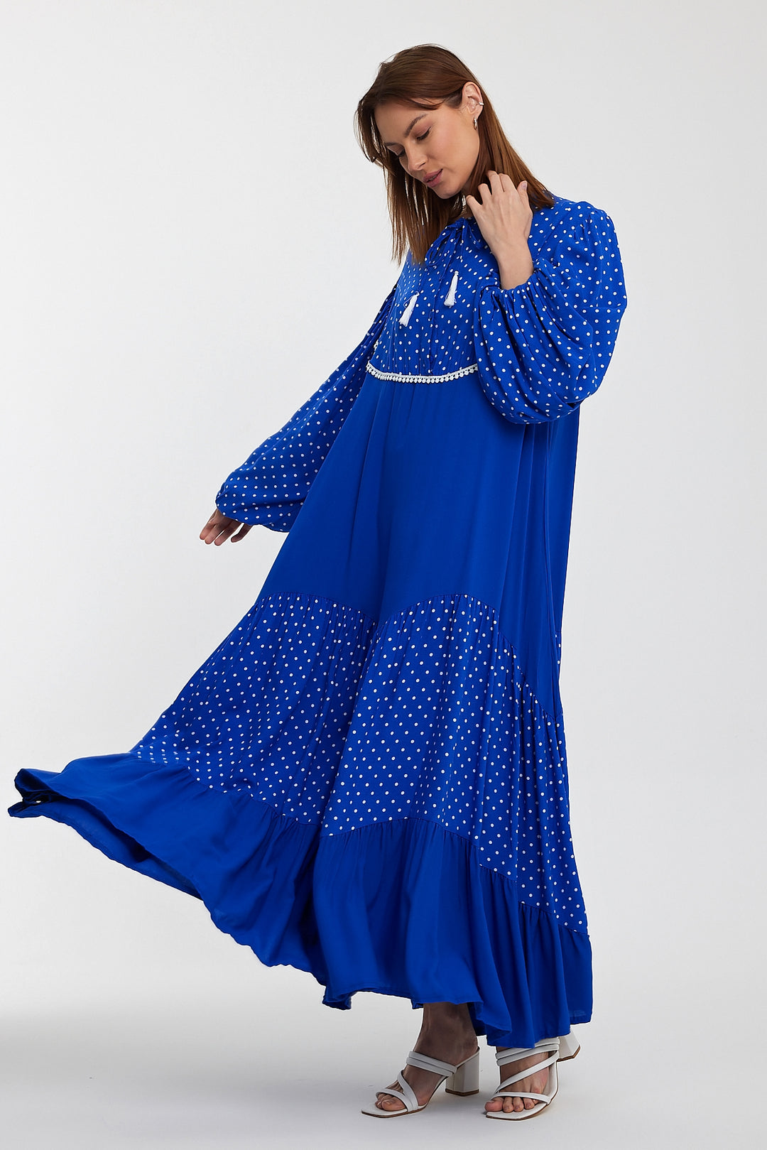 (4P. PACK) Polka Breeze Maxi Dress