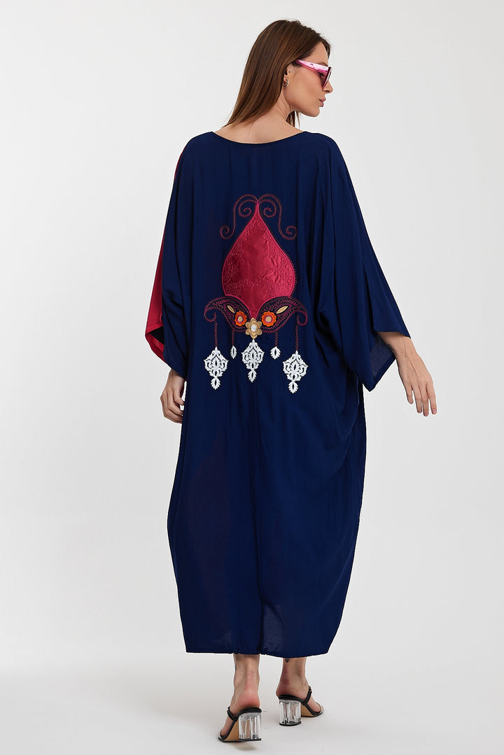 (4P.PACK) Color Block Harmony Kaftan Dress