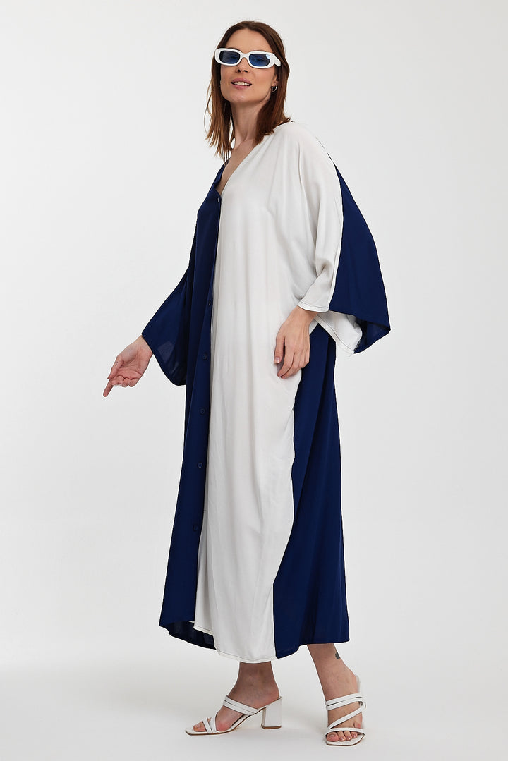 (4P.PACK) Color Block Harmony Kaftan Dress