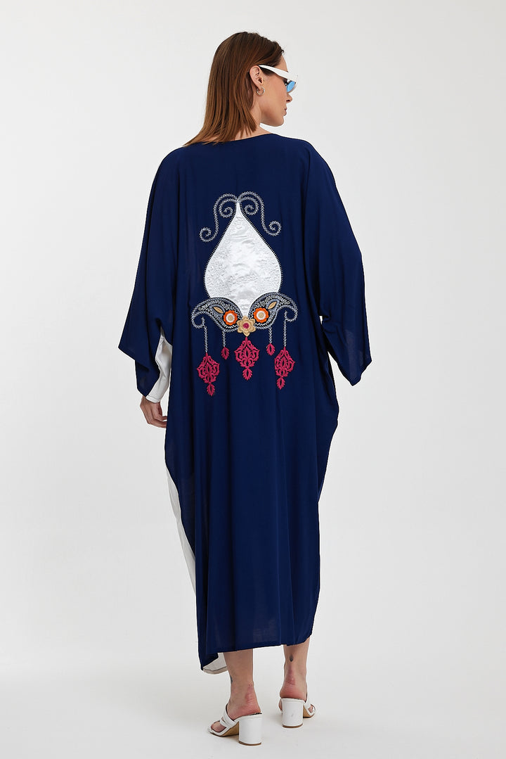 (4P.PACK) Color Block Harmony Kaftan Dress