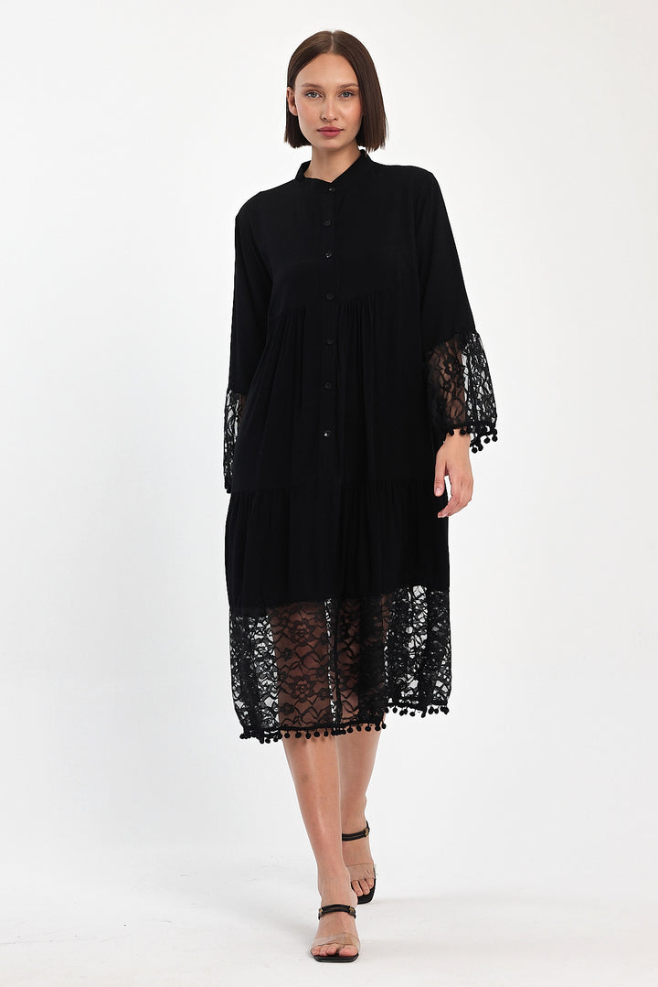 (4P.PACK) Luna Lace Tiered Midi Dress