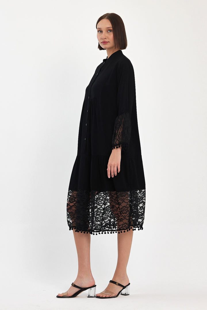 (4P.PACK) Luna Lace Tiered Midi Dress