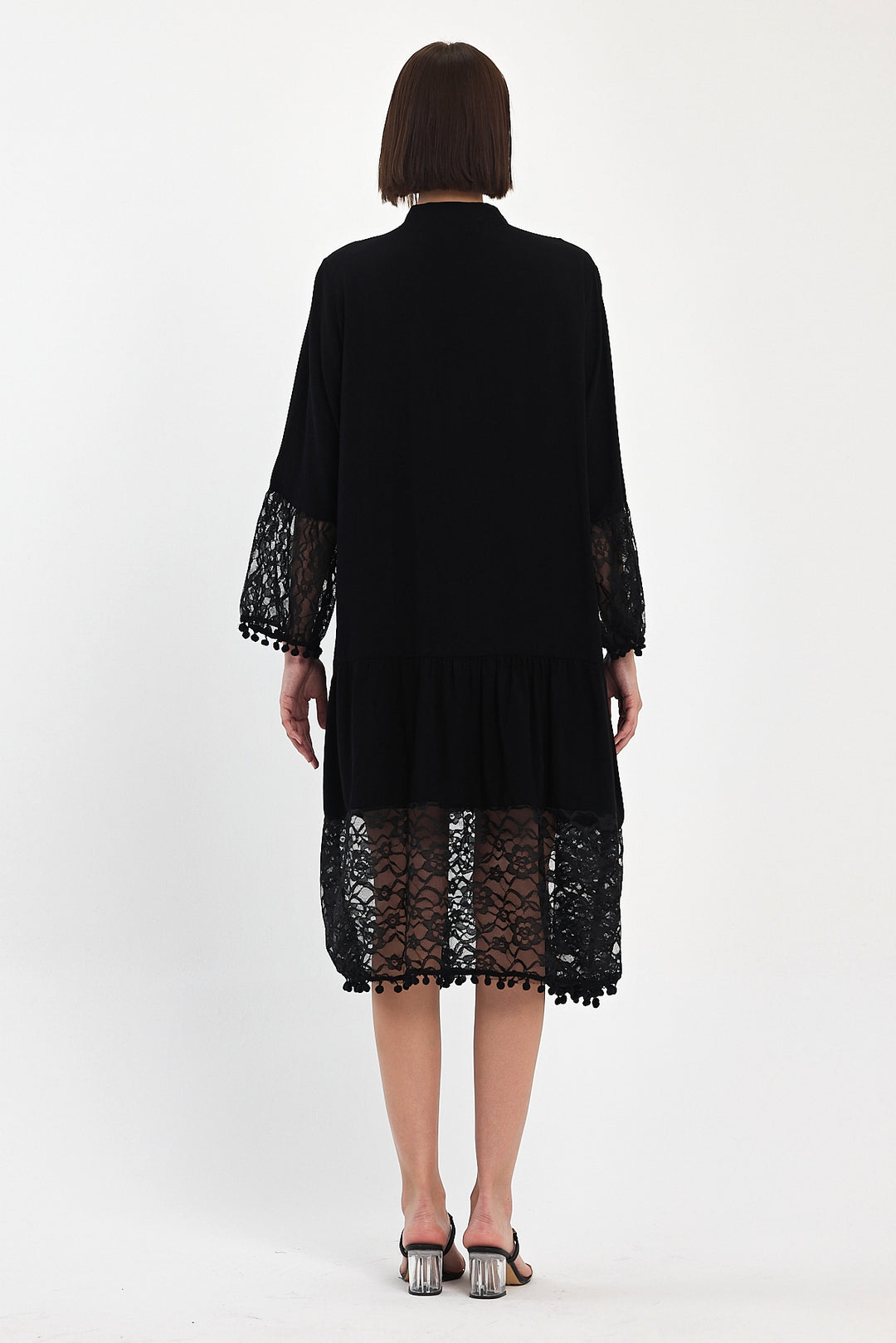 (4P.PACK) Luna Lace Tiered Midi Dress