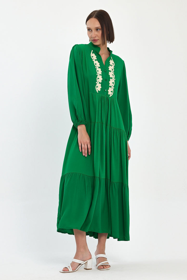 (4P.PACK) Ornate Elegance Maxi Dress