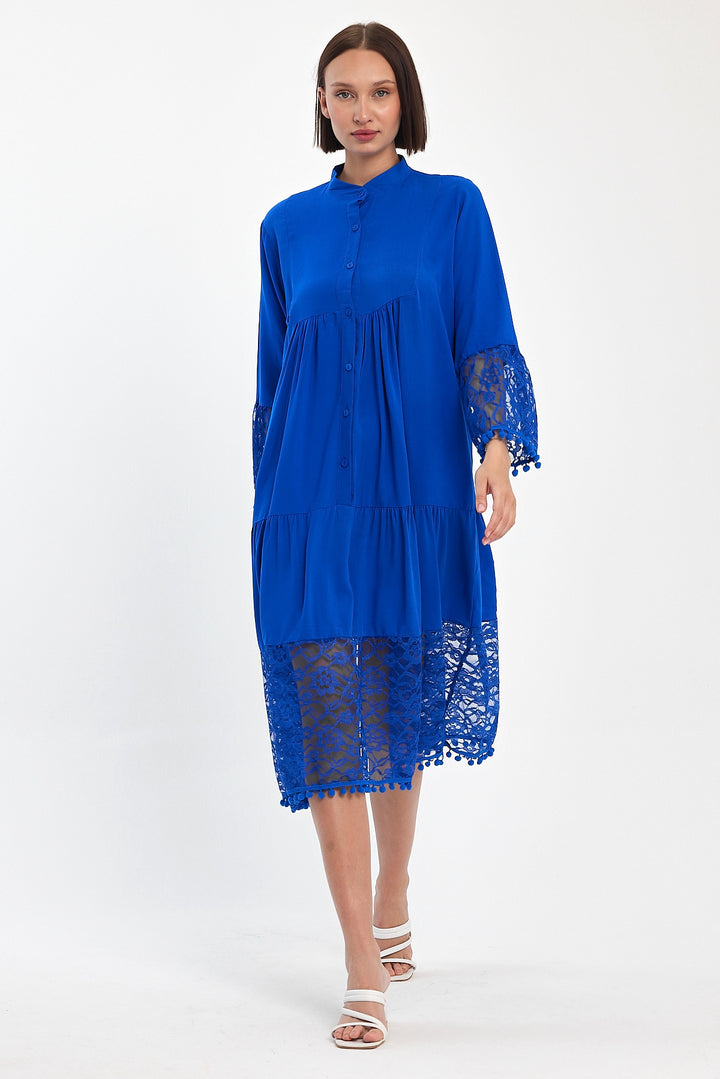 (4P.PACK) Luna Lace Tiered Midi Dress