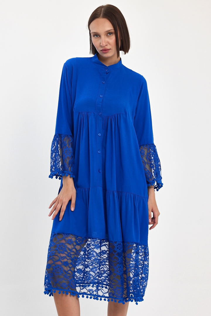 (4P.PACK) Luna Lace Tiered Midi Dress