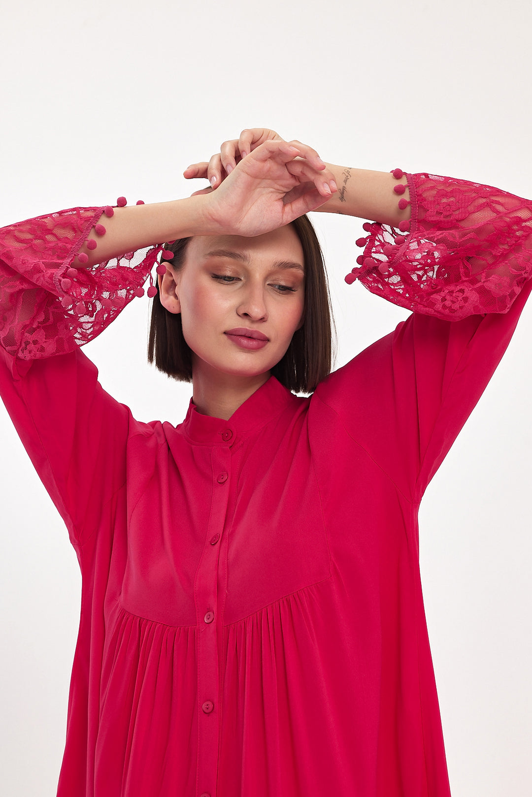 (4P.PACK) Luna Lace Tiered Midi Dress