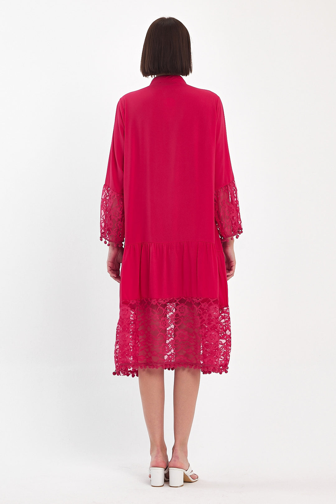 (4P.PACK) Luna Lace Tiered Midi Dress