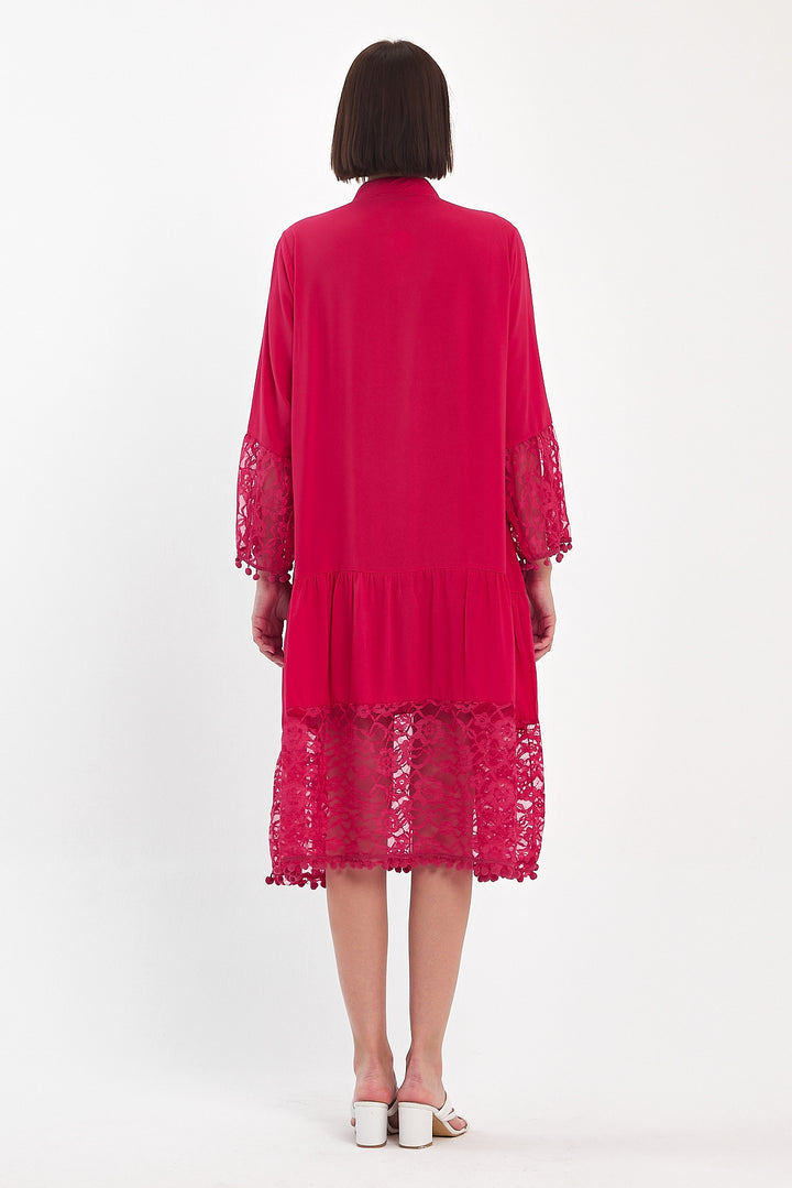 (4P.PACK) Luna Lace Tiered Midi Dress