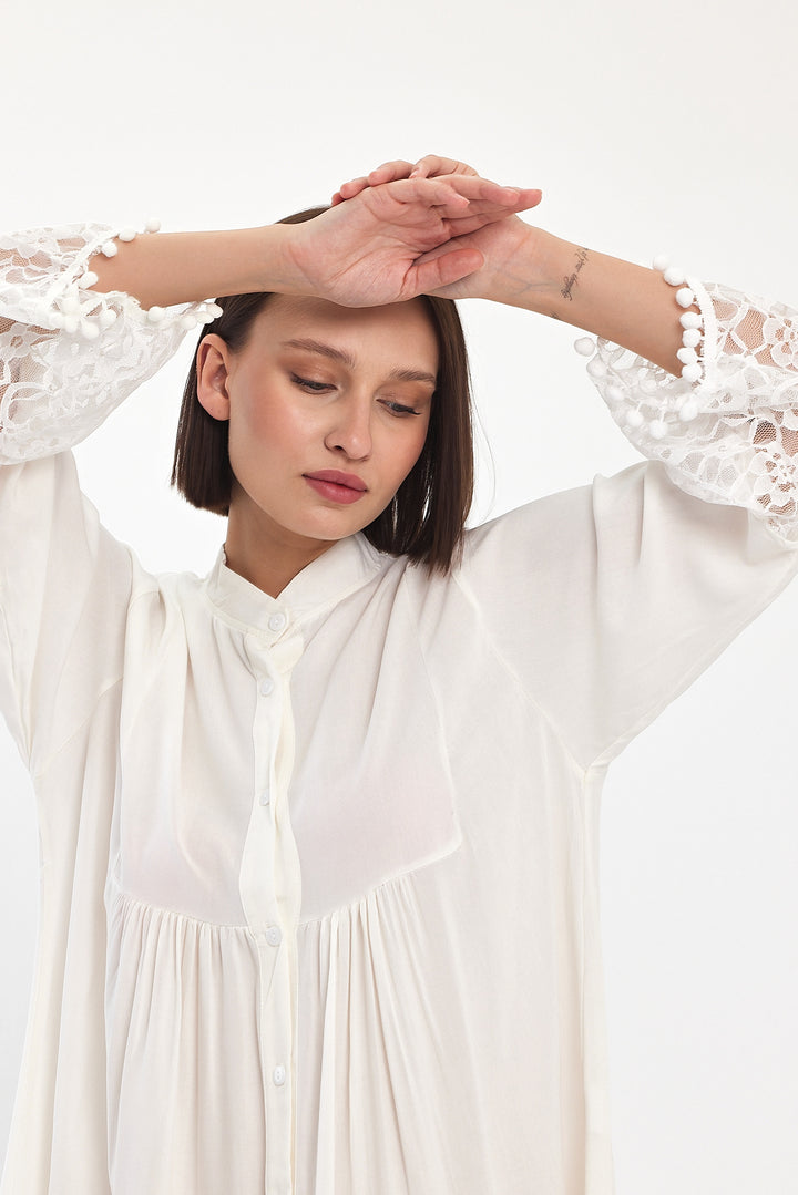 (4P.PACK) Luna Lace Tiered Midi Dress