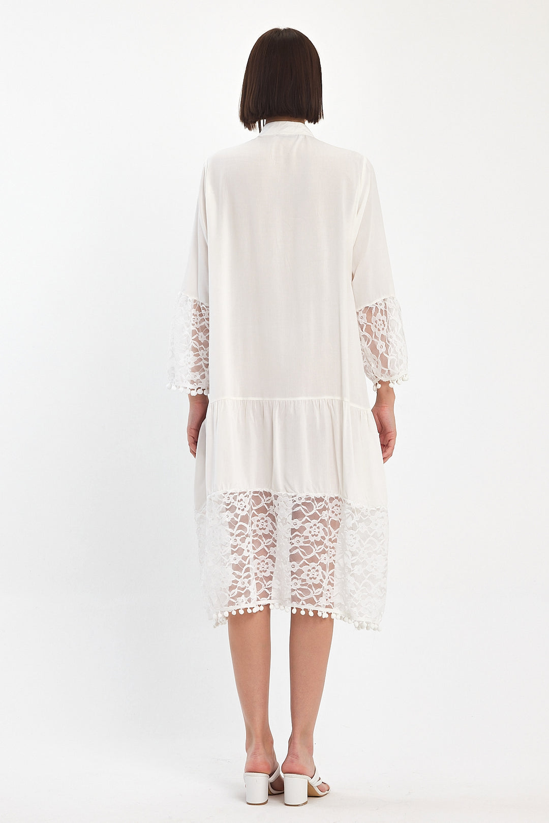 (4P.PACK) Luna Lace Tiered Midi Dress