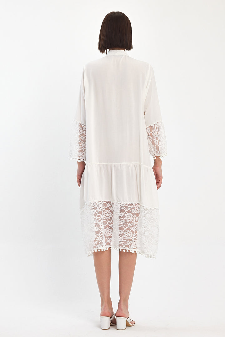 (4P.PACK) Luna Lace Tiered Midi Dress