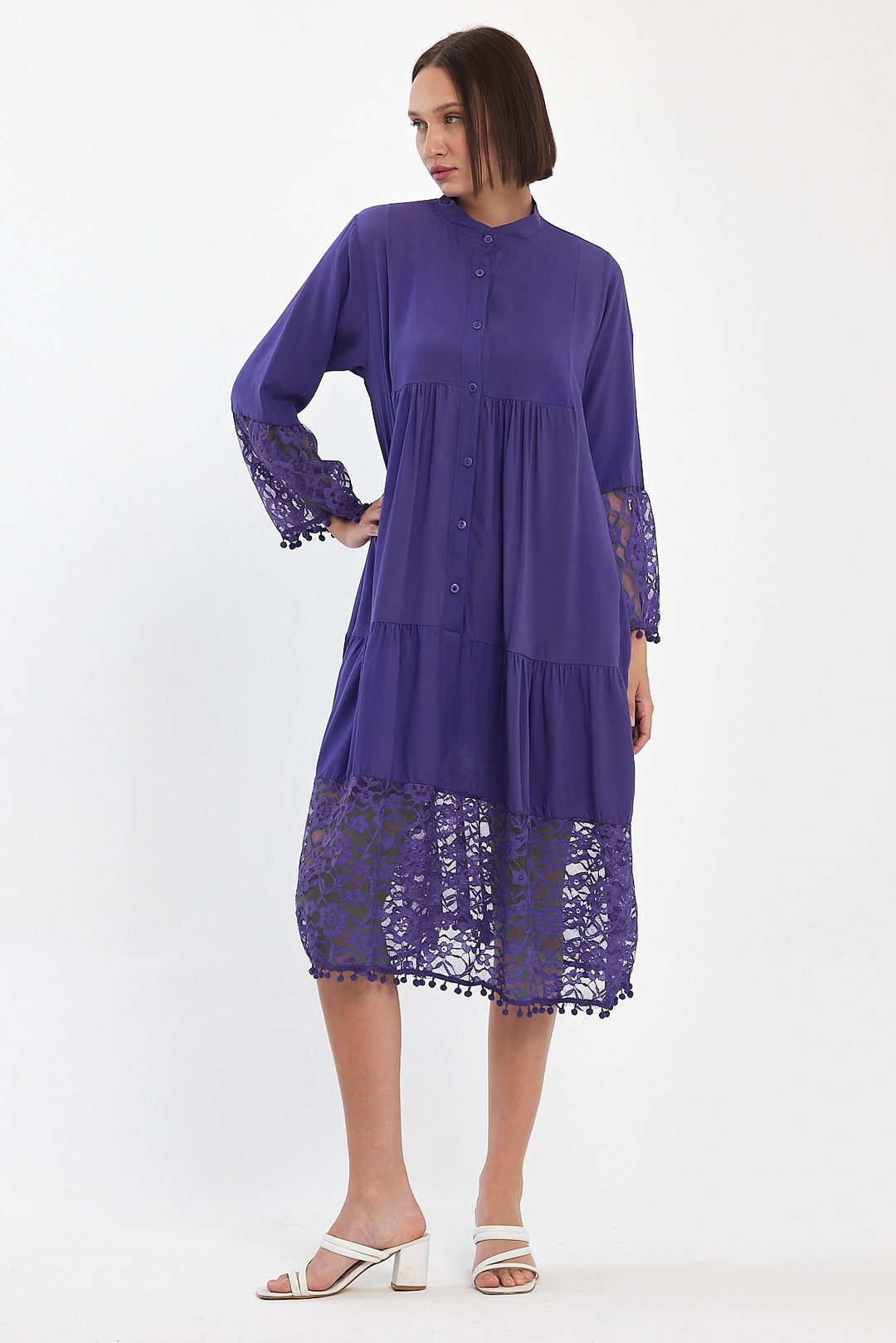 4P.PACK) Luna Lace Tiered Midi Dress