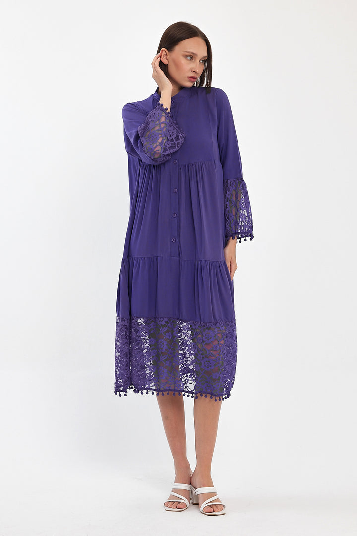 4P.PACK) Luna Lace Tiered Midi Dress