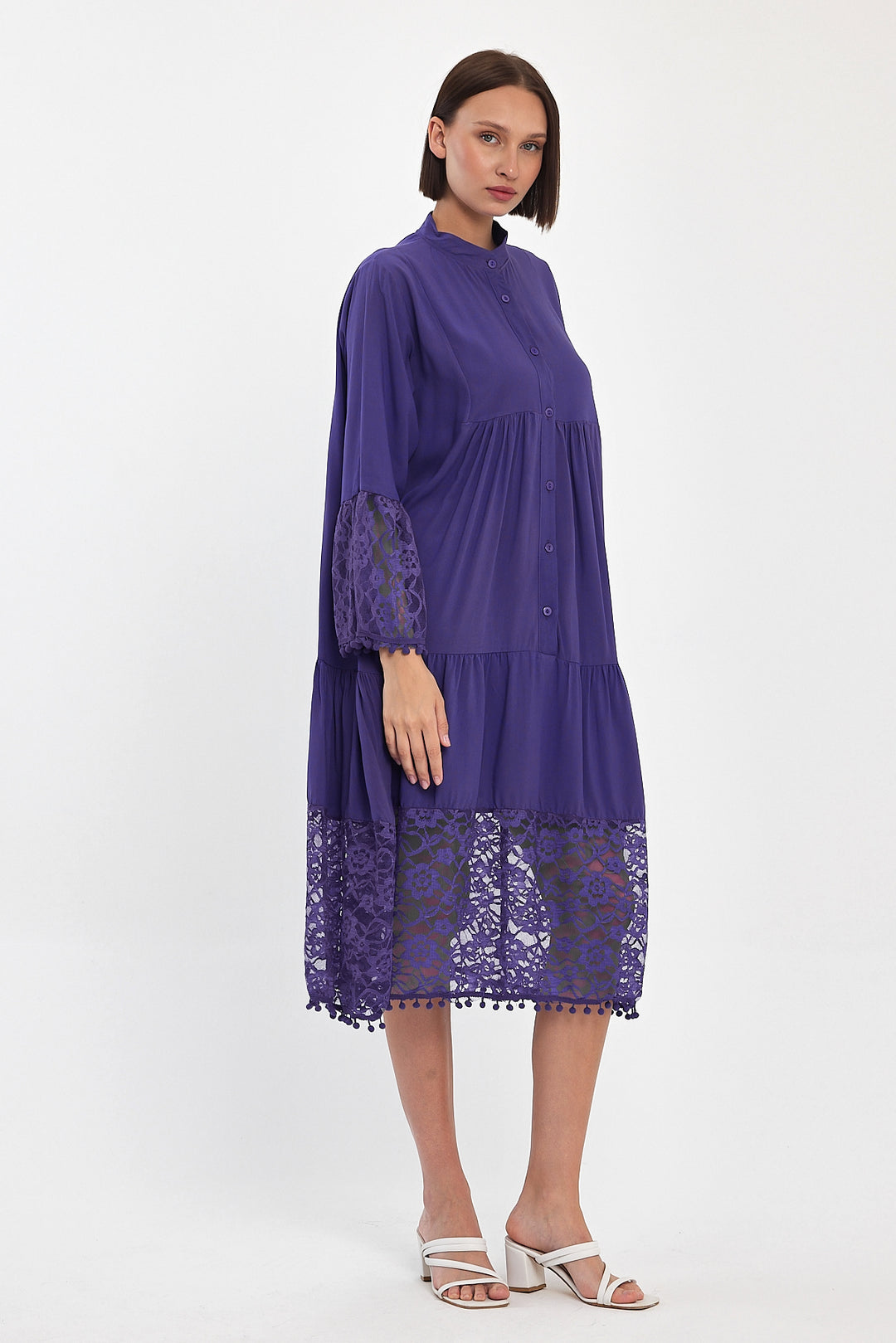 4P.PACK) Luna Lace Tiered Midi Dress