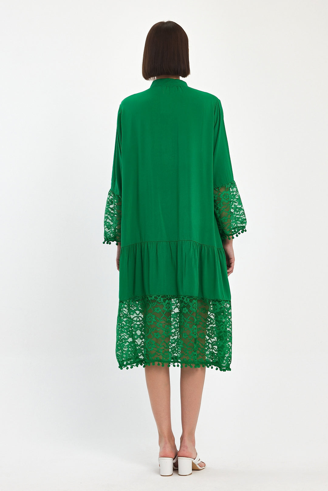 (4P.PACK) Luna Lace Tiered Midi Dress