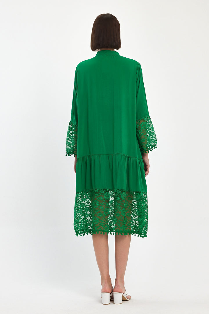 (4P.PACK) Luna Lace Tiered Midi Dress