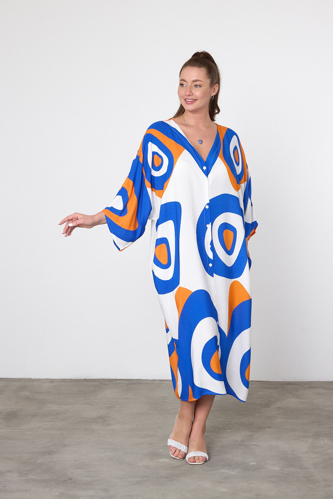 (4P. PACK) Sunset Mirage Kaftan Dress
