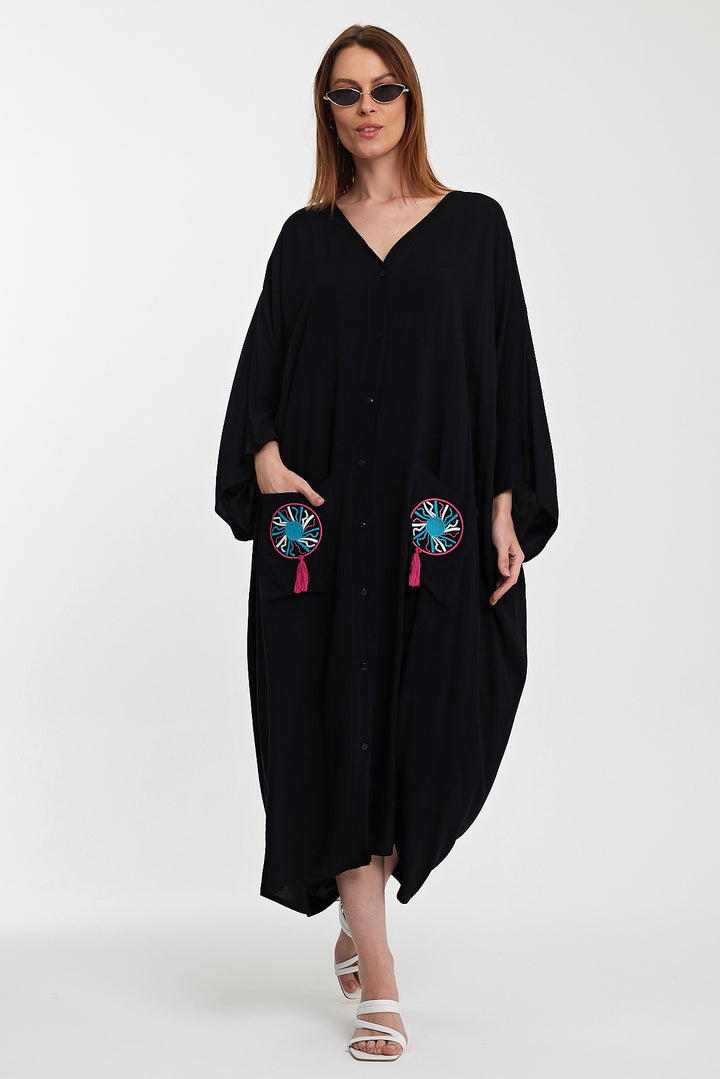 (4P.PACK) Tassel Mirage Kaftan Dress