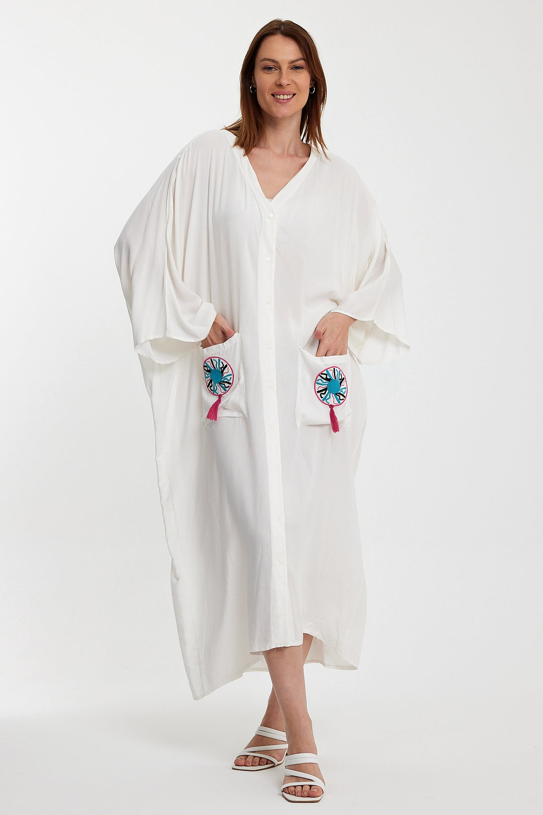 (4P.PACK) Tassel Mirage Kaftan Dress