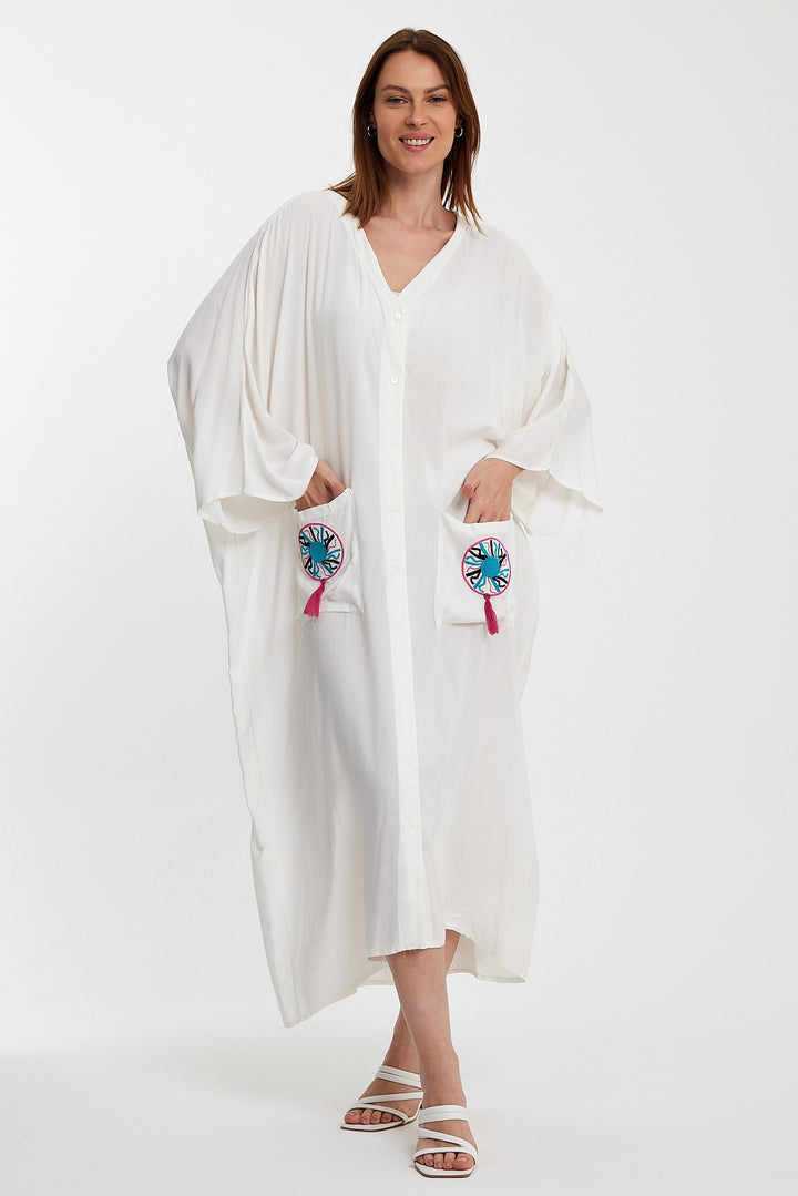 (4P.PACK) Tassel Mirage Kaftan Dress