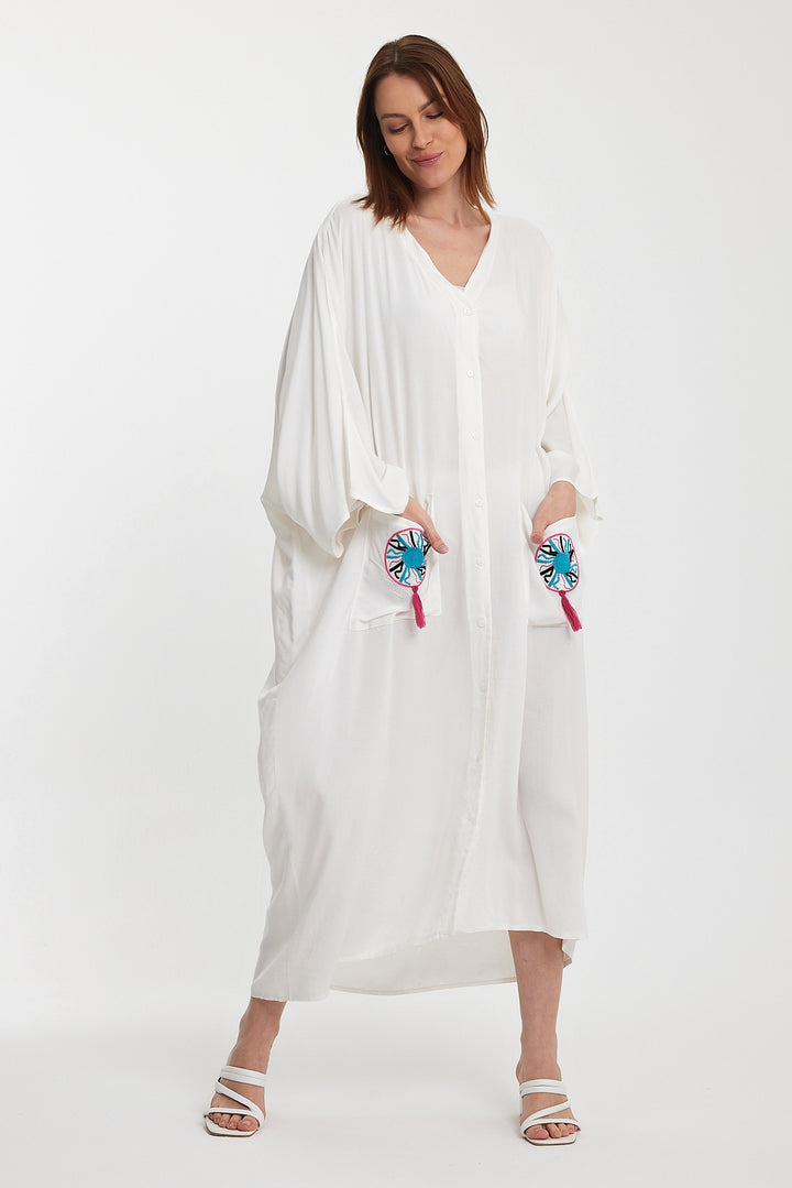 (4P.PACK) Tassel Mirage Kaftan Dress