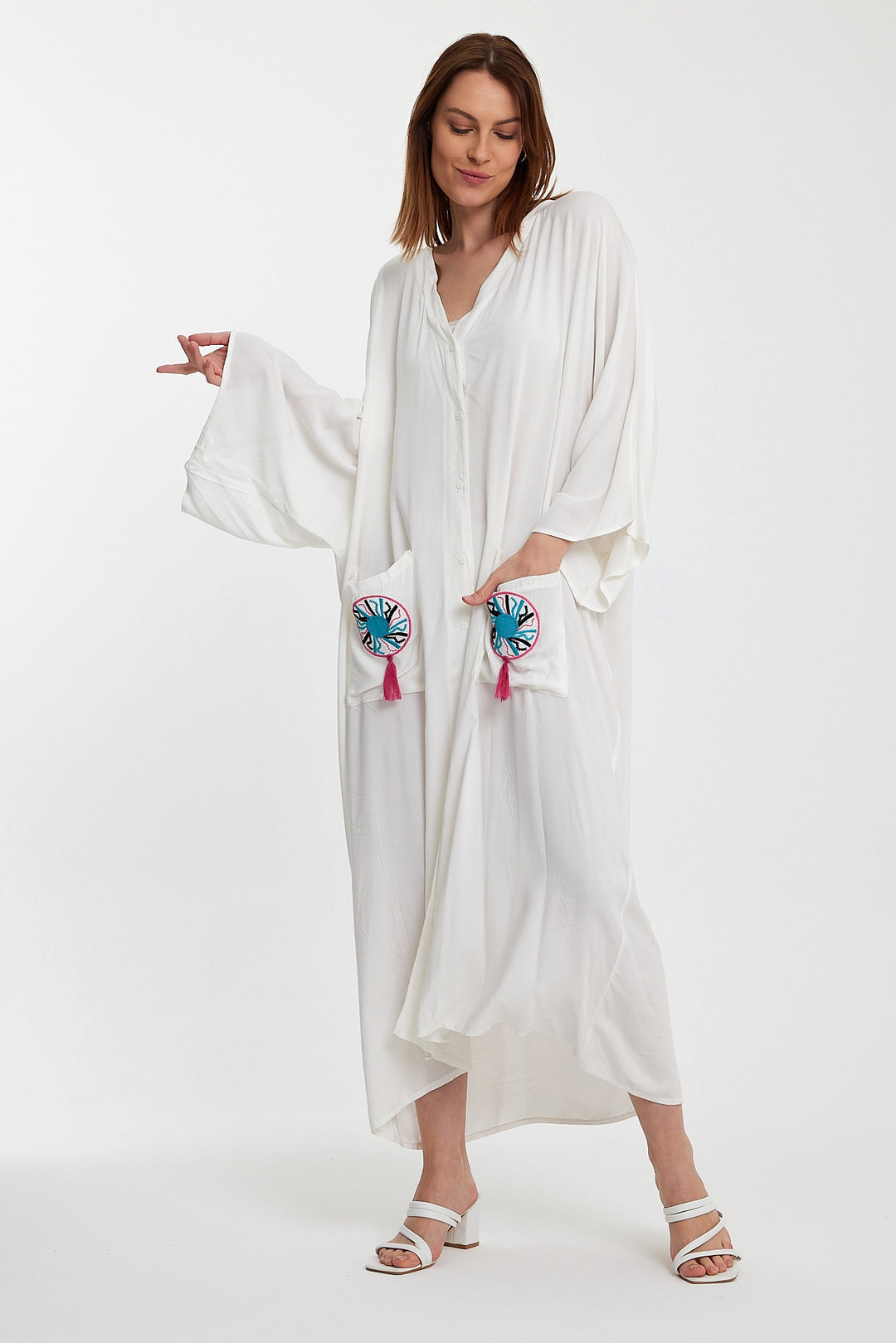 (4P.PACK) Tassel Mirage Kaftan Dress