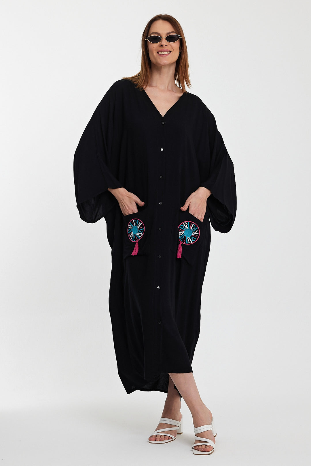 (4P.PACK) Tassel Mirage Kaftan Dress