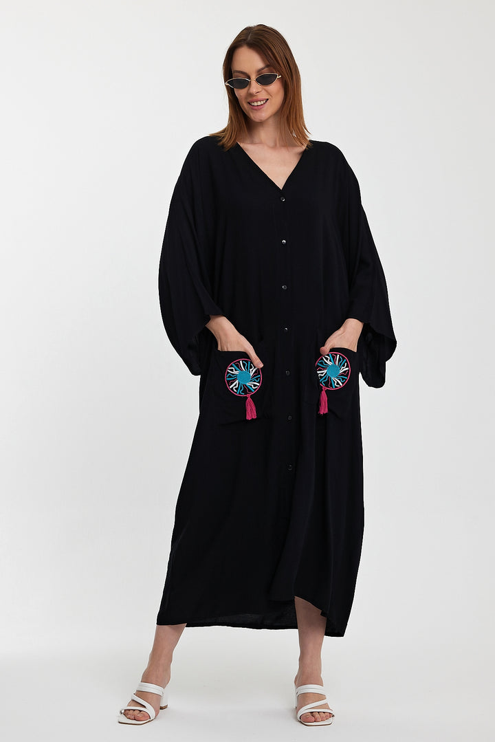 (4P.PACK) Tassel Mirage Kaftan Dress