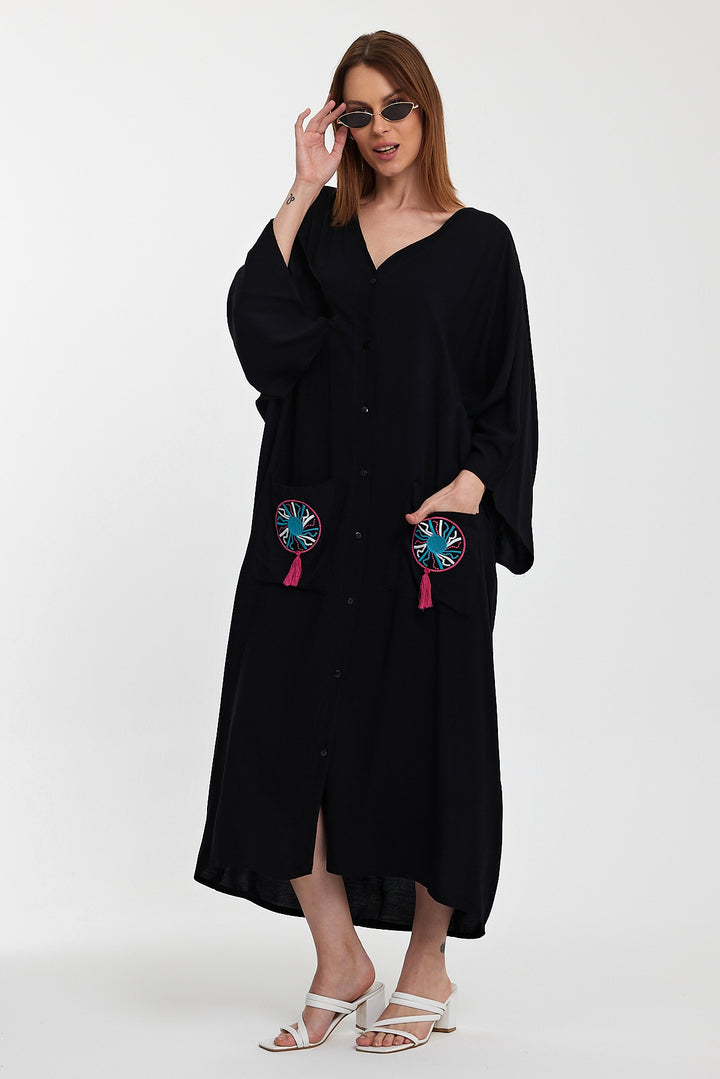 (4P.PACK) Tassel Mirage Kaftan Dress