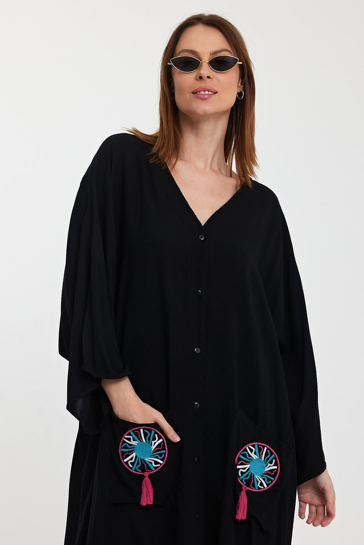 (4P.PACK) Tassel Mirage Kaftan Dress