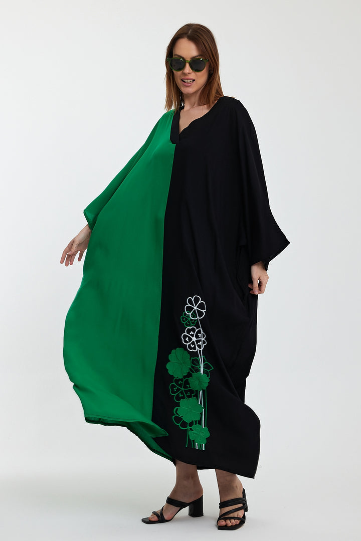 (4P.PACK) Dual Charm Floral Kaftan Dress