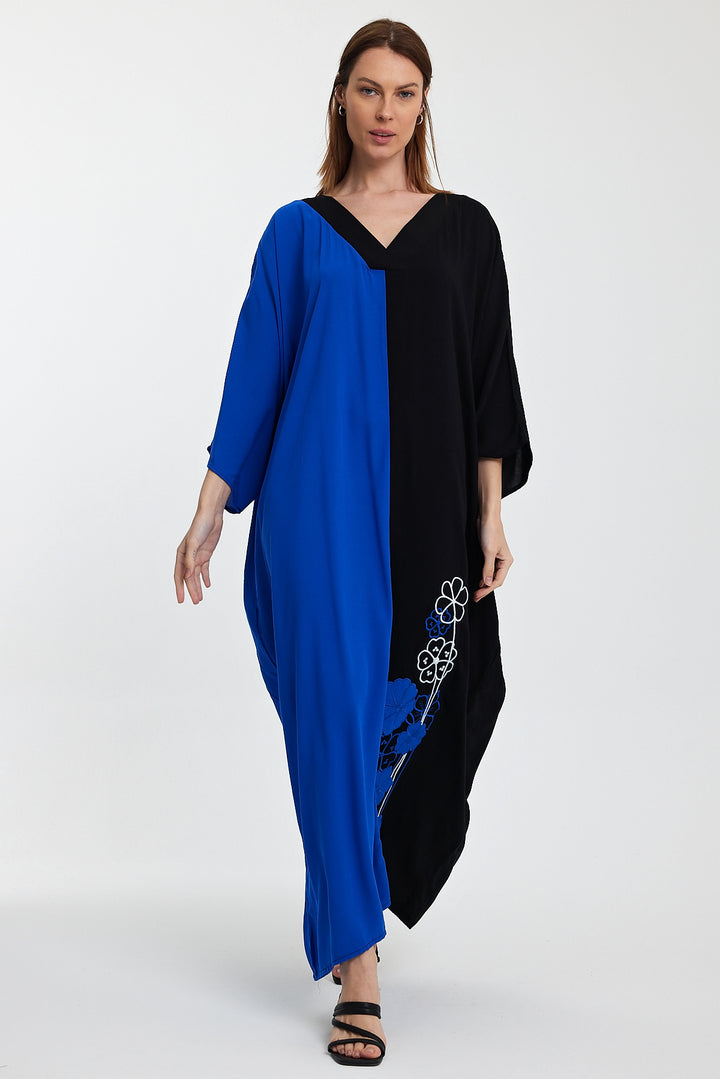 (4P.PACK) Dual Charm Floral Kaftan Dress