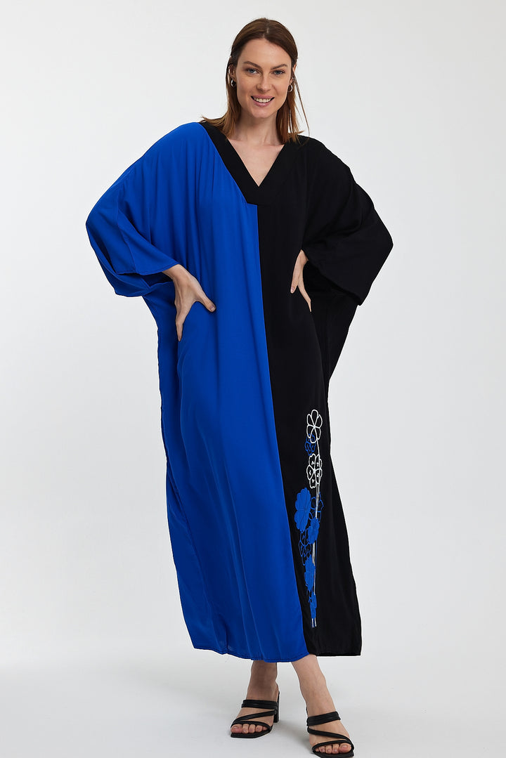 (4P.PACK) Dual Charm Floral Kaftan Dress