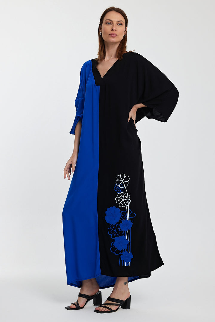 (4P.PACK) Dual Charm Floral Kaftan Dress