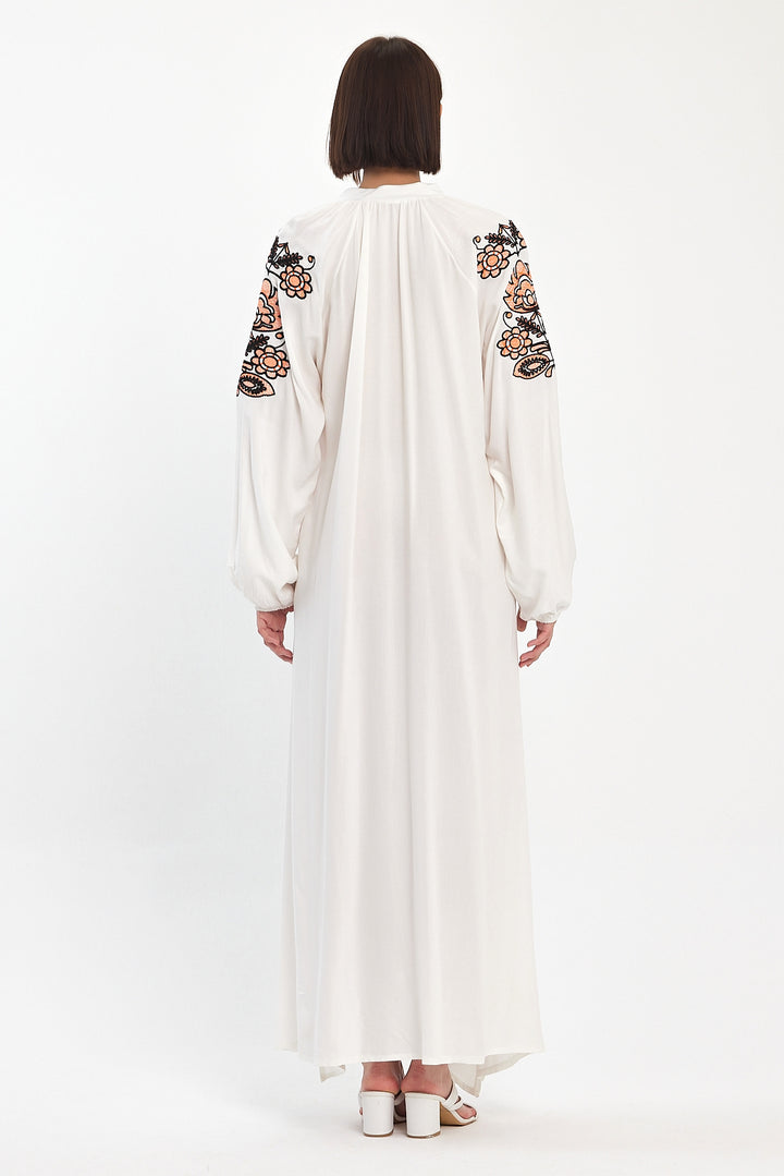 (4P.PACK) Boho Luxe Embroidered Maxi Dress