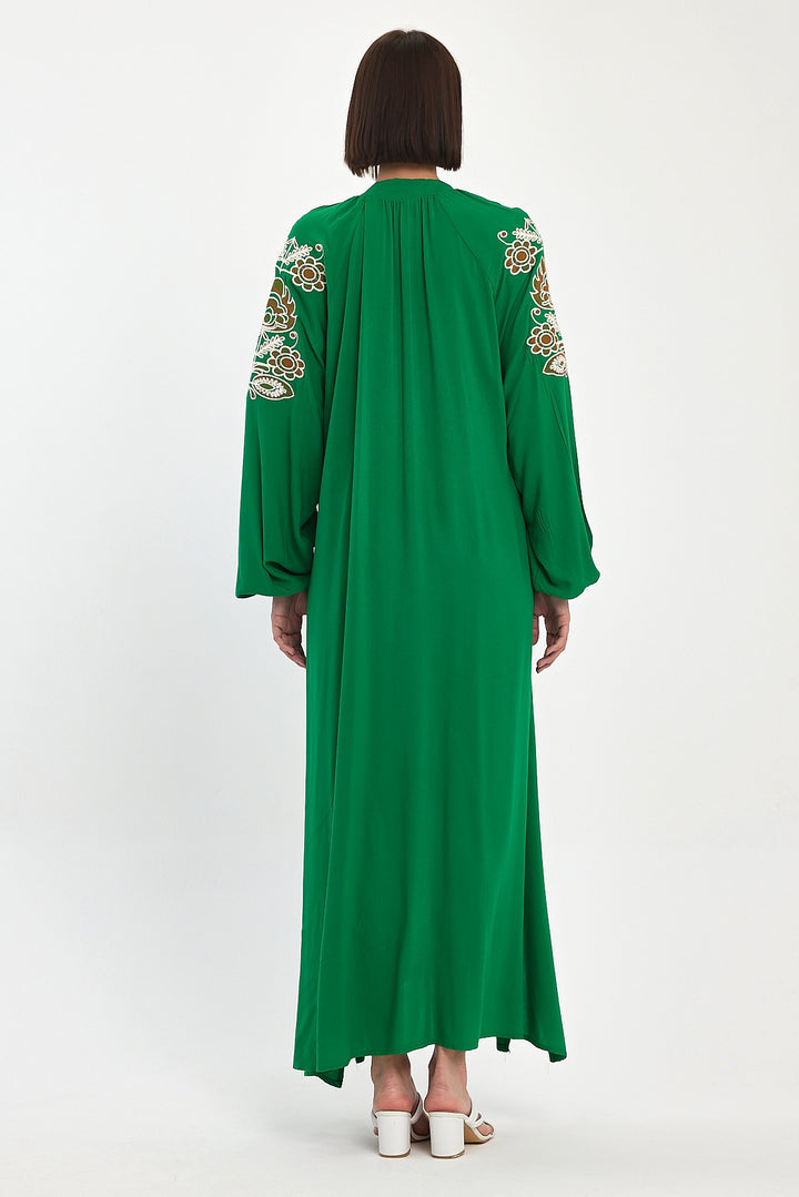 (4P.PACK) Boho Luxe Embroidered Maxi Dress