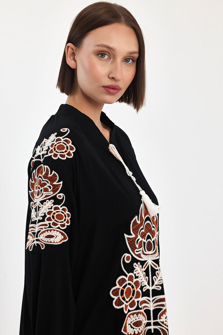 (4P.PACK) Boho Luxe Embroidered Maxi Dress