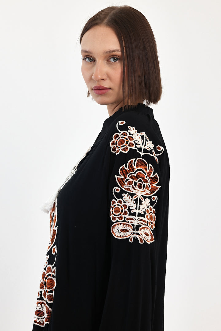 (4P.PACK) Boho Luxe Embroidered Maxi Dress