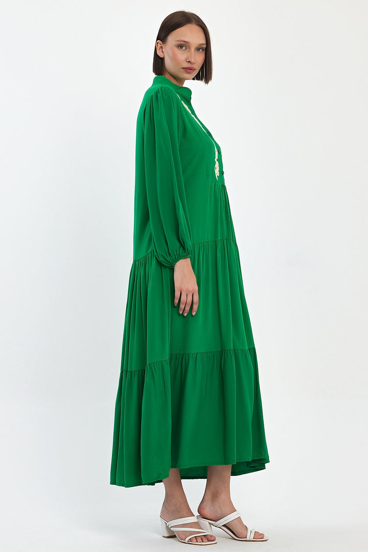 (4P.PACK) Ornate Elegance Maxi Dress