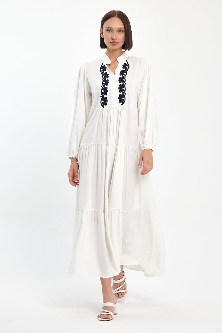 (4P.PACK) Ornate Elegance Maxi Dress