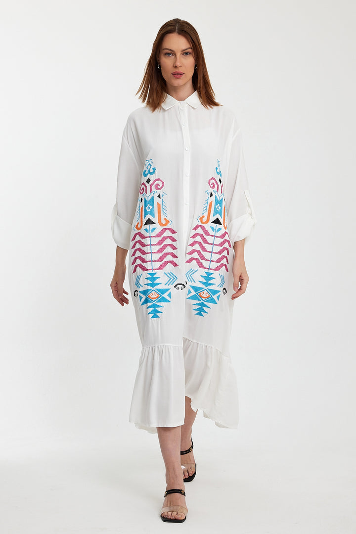 (4P.PACK) Tribal Essence Shirt Dress