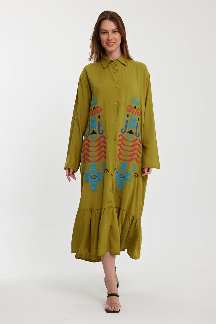 (4P.PACK) Tribal Essence Shirt Dress
