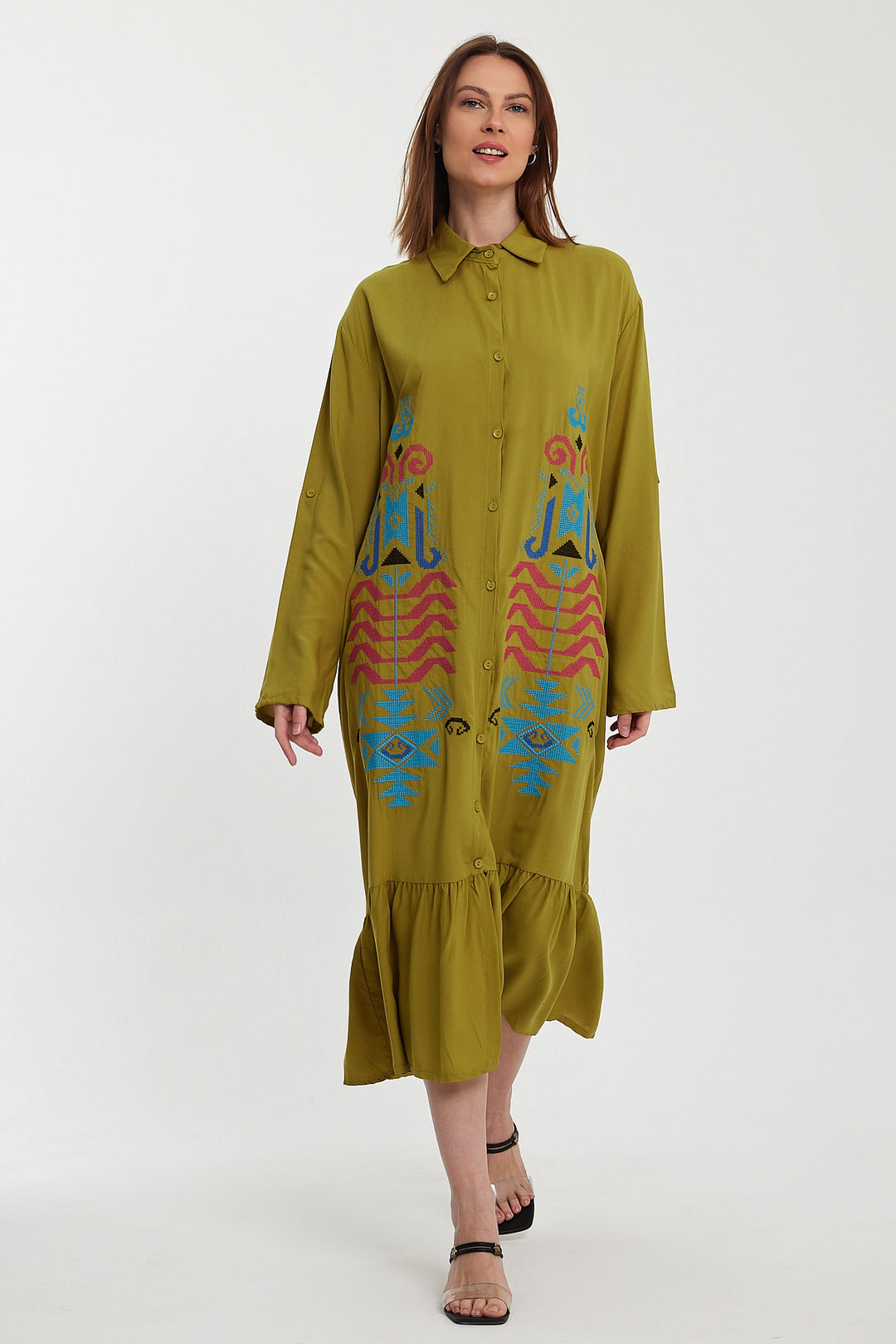 (4P.PACK) Tribal Essence Shirt Dress
