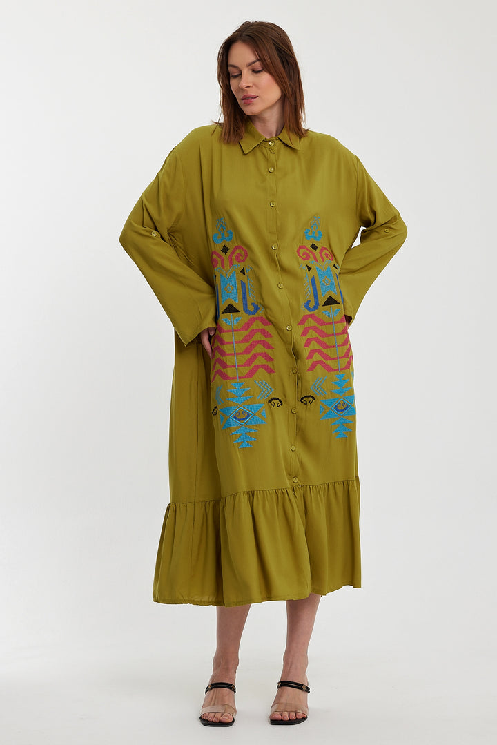 (4P.PACK) Tribal Essence Shirt Dress