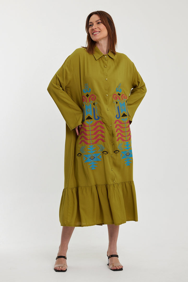 (4P.PACK) Tribal Essence Shirt Dress