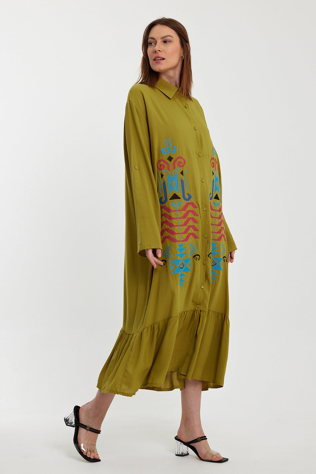 (4P.PACK) Tribal Essence Shirt Dress