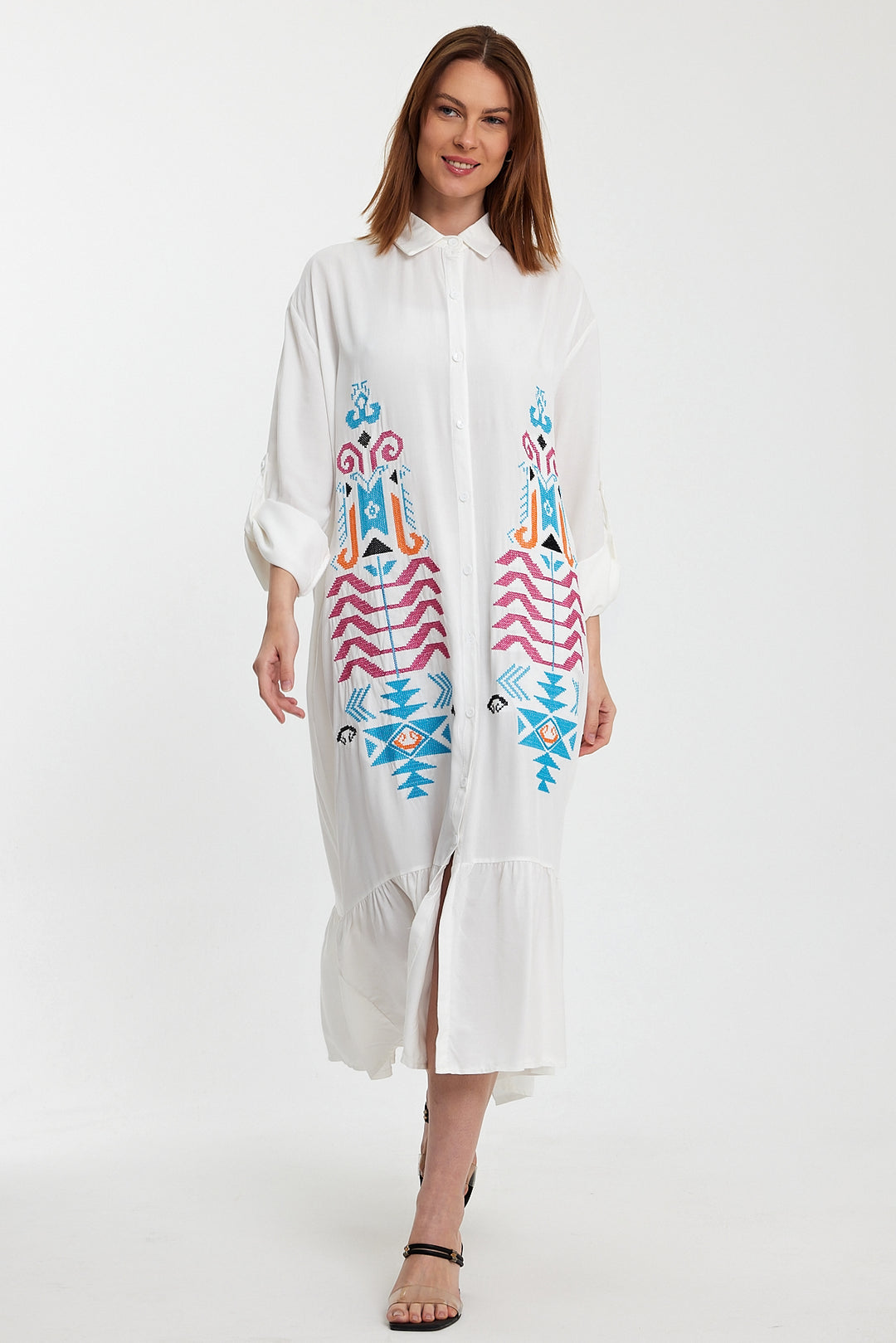 (4P.PACK) Tribal Essence Shirt Dress